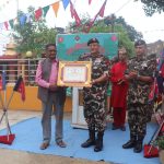 नेपाली सेनाद्वारा निर्मित प्रतीक्षालय र खानेपानी सुविधा हस्तान्तरण